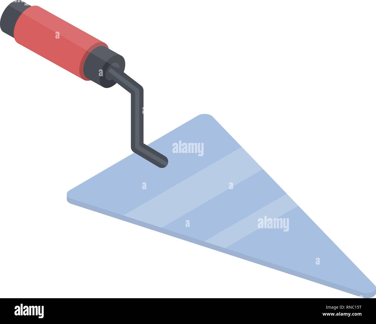 Metal trowel icon, isometric style Stock Vector