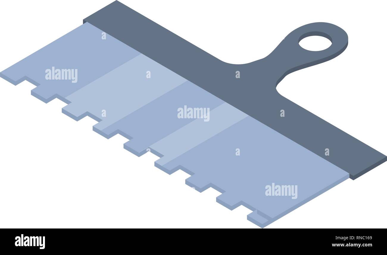 Construction spatula icon, isometric style Stock Vector