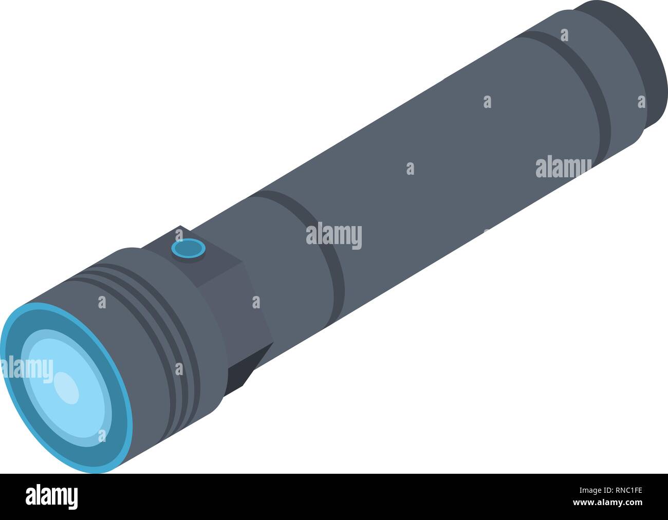 Modern flashlight icon, isometric style Stock Vector