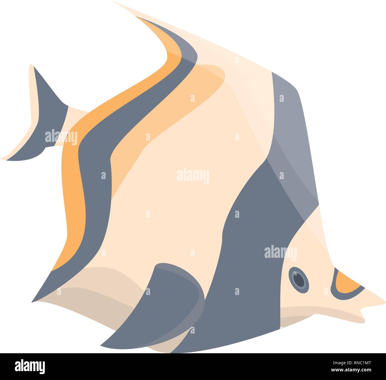 Exotic aquarium fish icon, isometric style Stock Vector