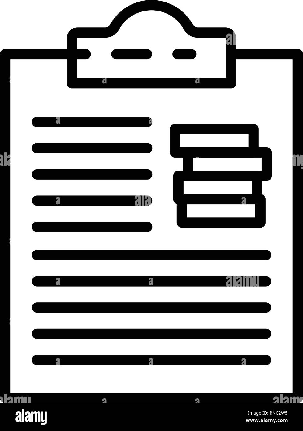 Finance clipboard icon, outline style Stock Vector Image & Art - Alamy