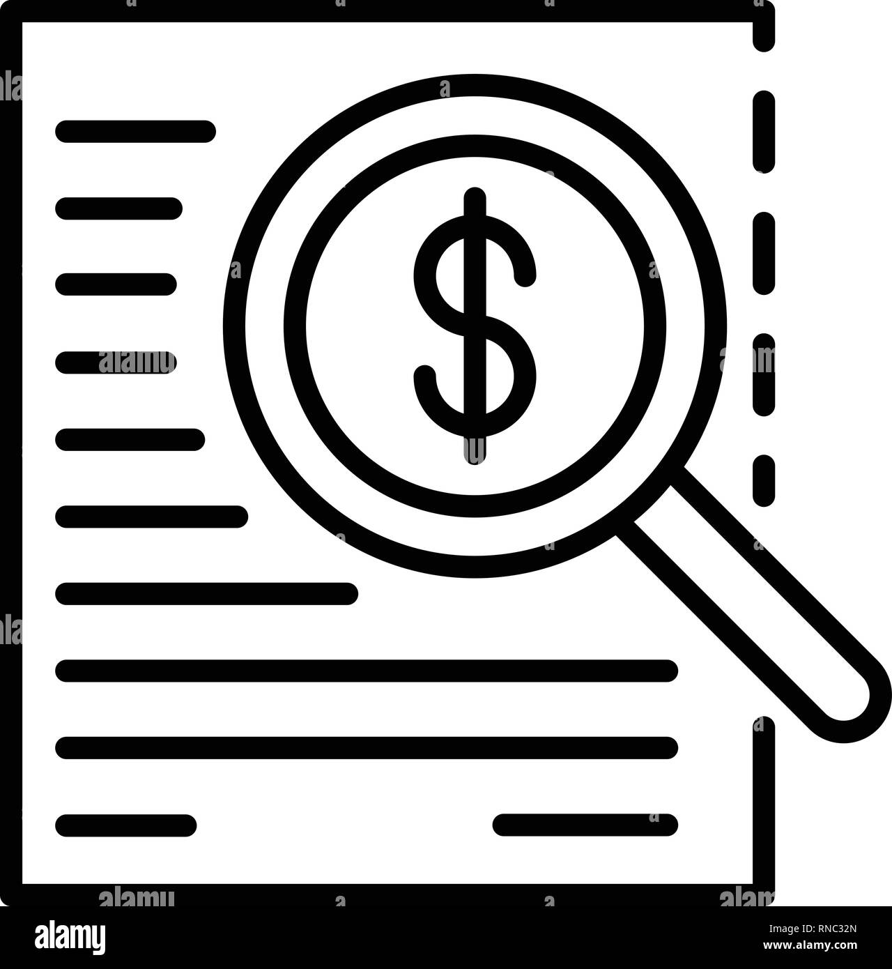 Money finance search icon, outline style Stock Vector Image & Art - Alamy