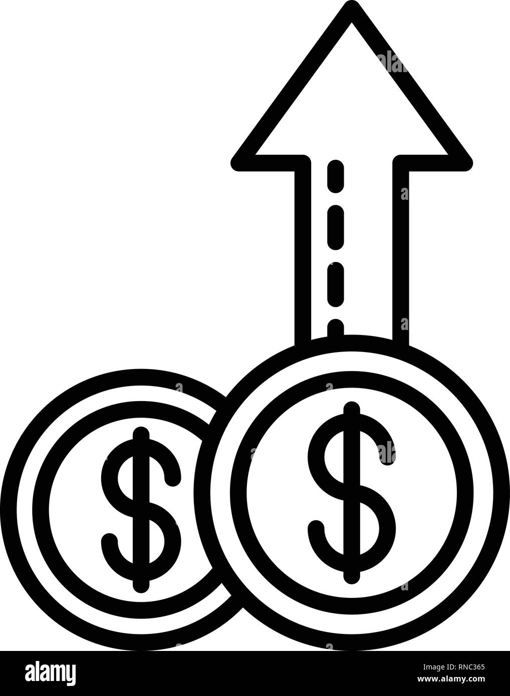 Coin money report icon, outline style Stock Vector Image & Art - Alamy