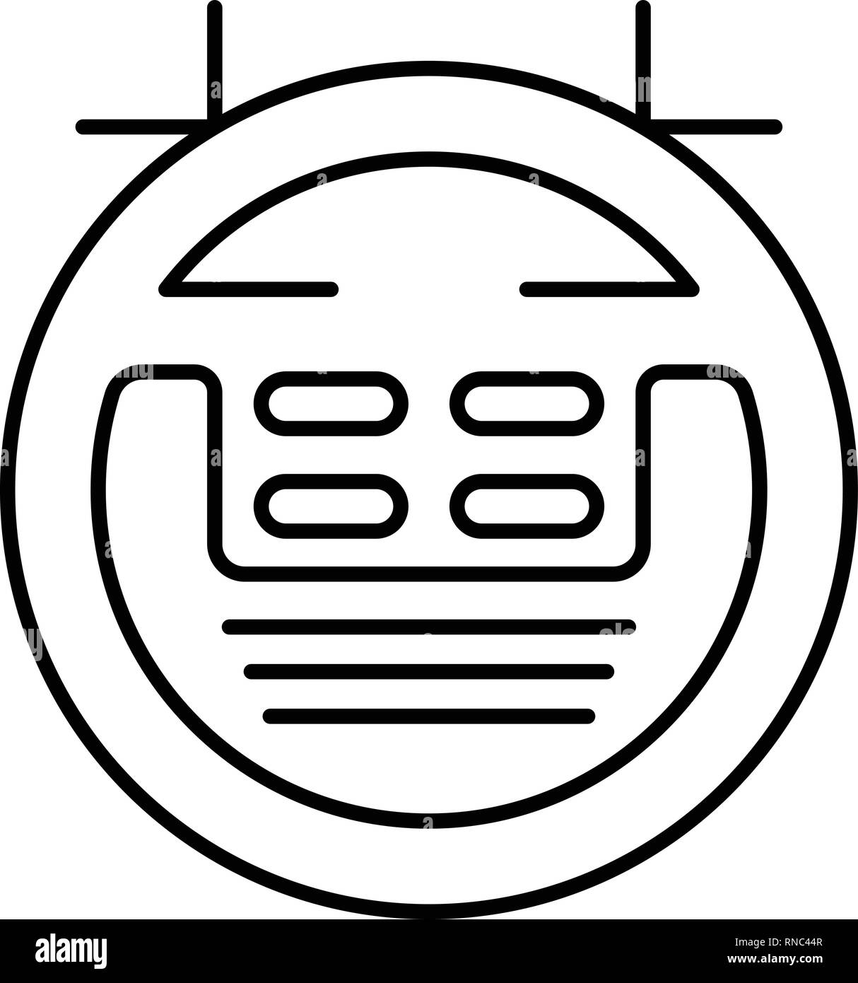 Smart vacuum cleaner robot icon, outline style Stock Vector Image & Art