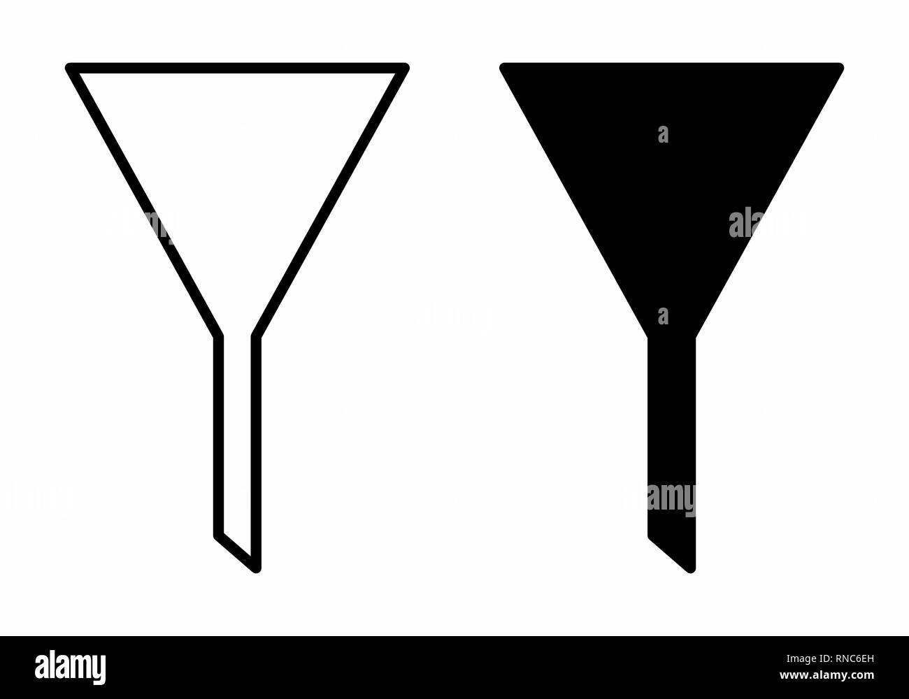 The black and white isolated funnel icons Stock Vector Image & Art Alamy