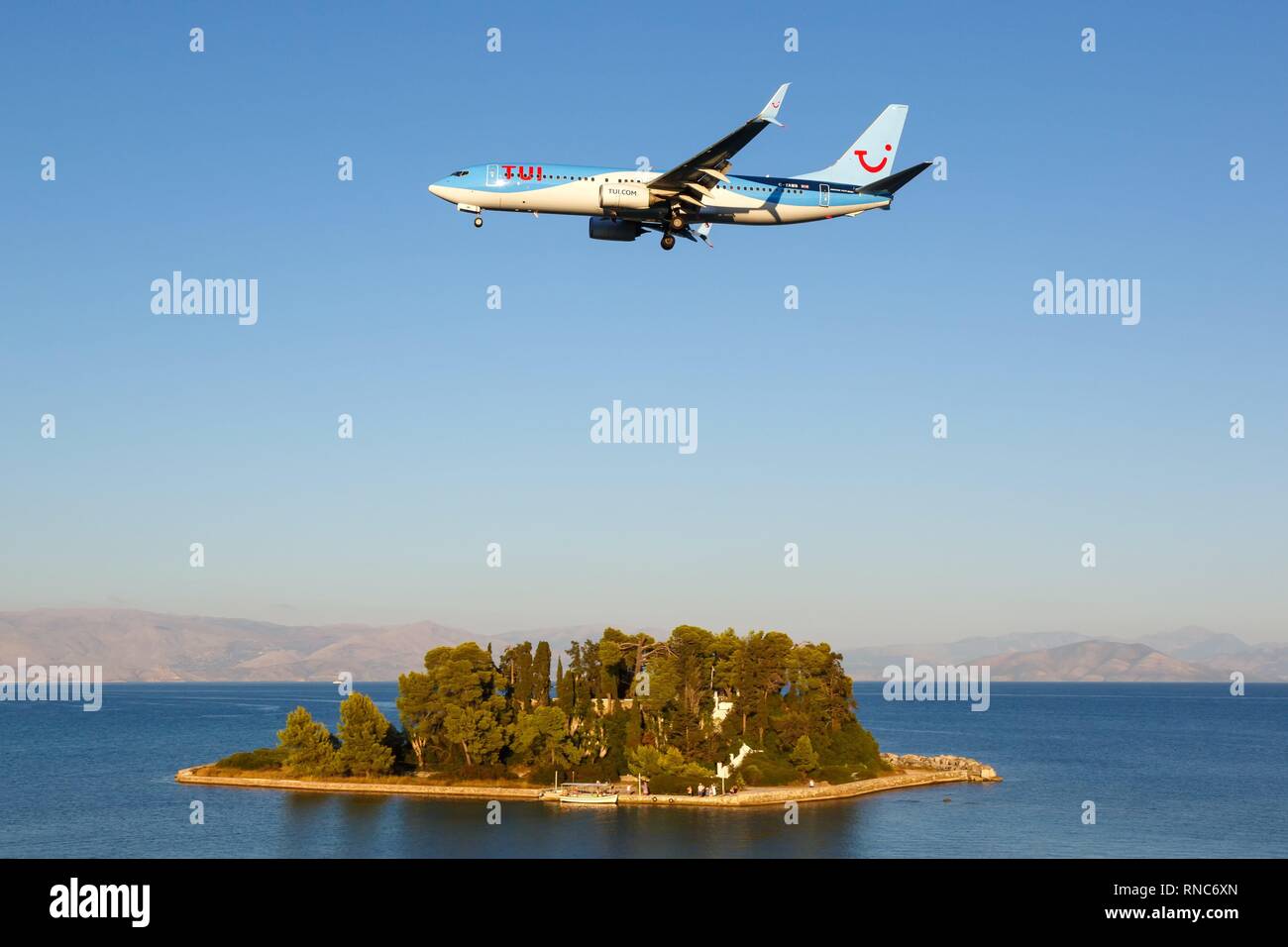 Corfu, Greece 15. September 2017 TUI Boeing 737 at Corfu airport
