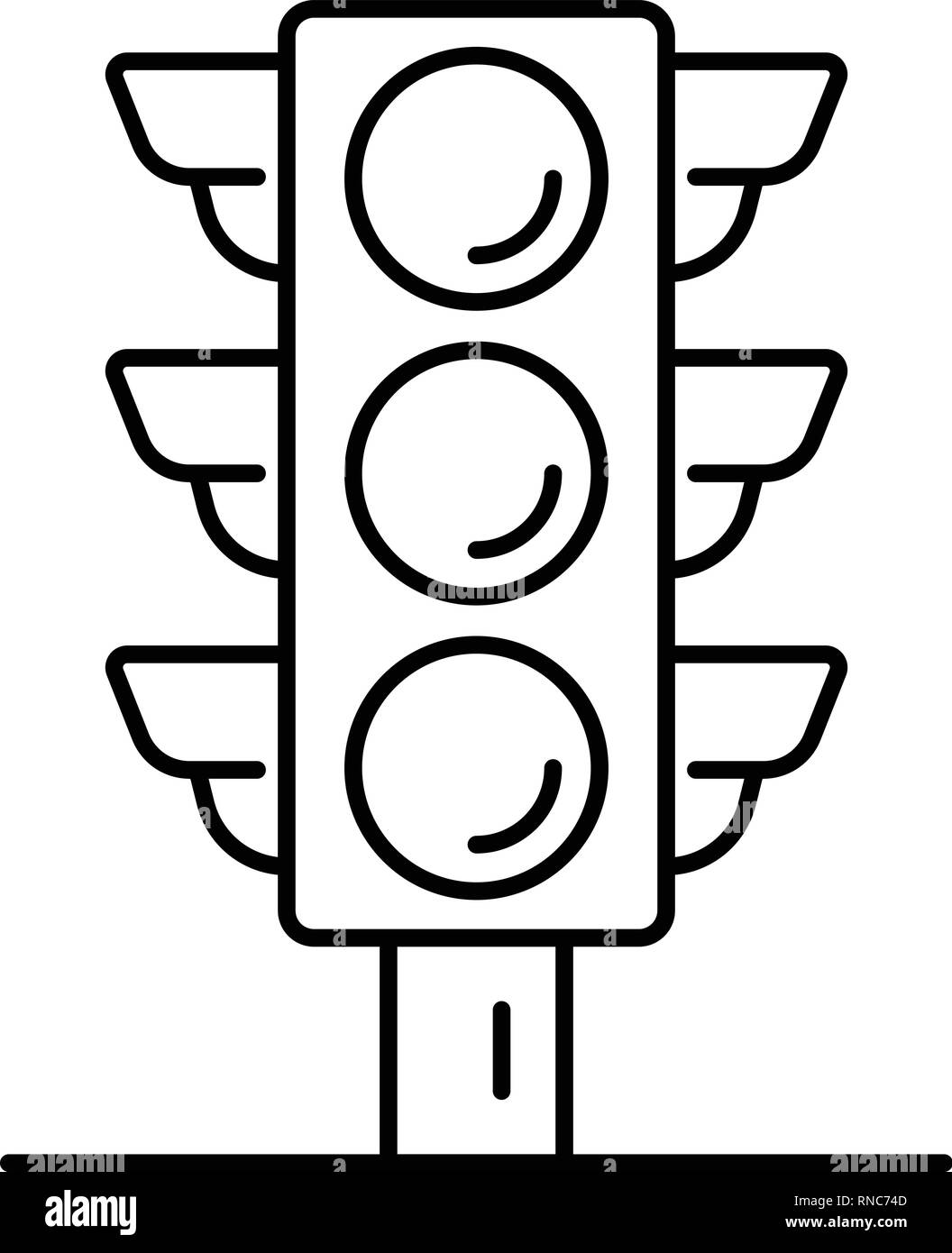 Crosswalk traffic lights icon, outline style Stock Vector Image & Art Alamy