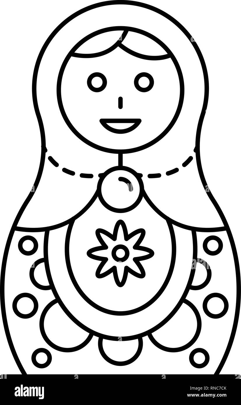 Culture nesting doll icon, outline style Stock Vector Image & Art Alamy