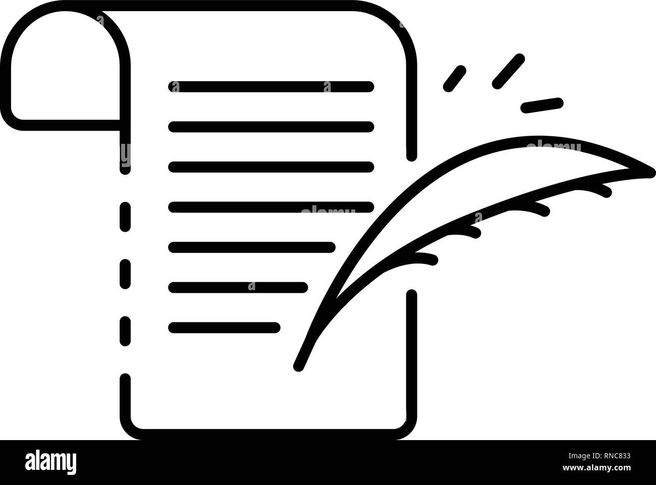 Writing papyrus icon, outline style Stock Vector Image & Art - Alamy