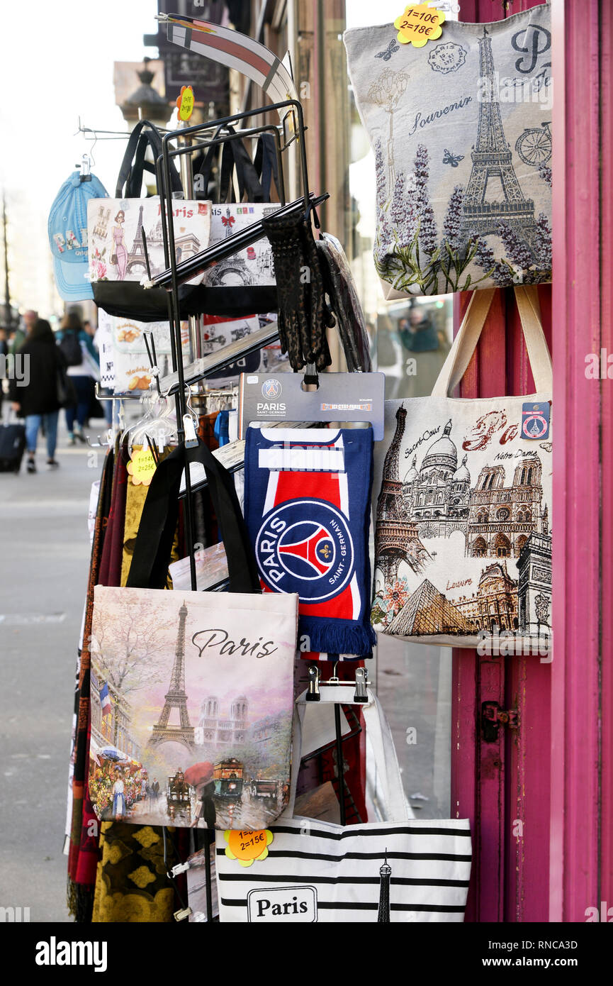 Paris souvenir Store - Paris - France Stock Photo