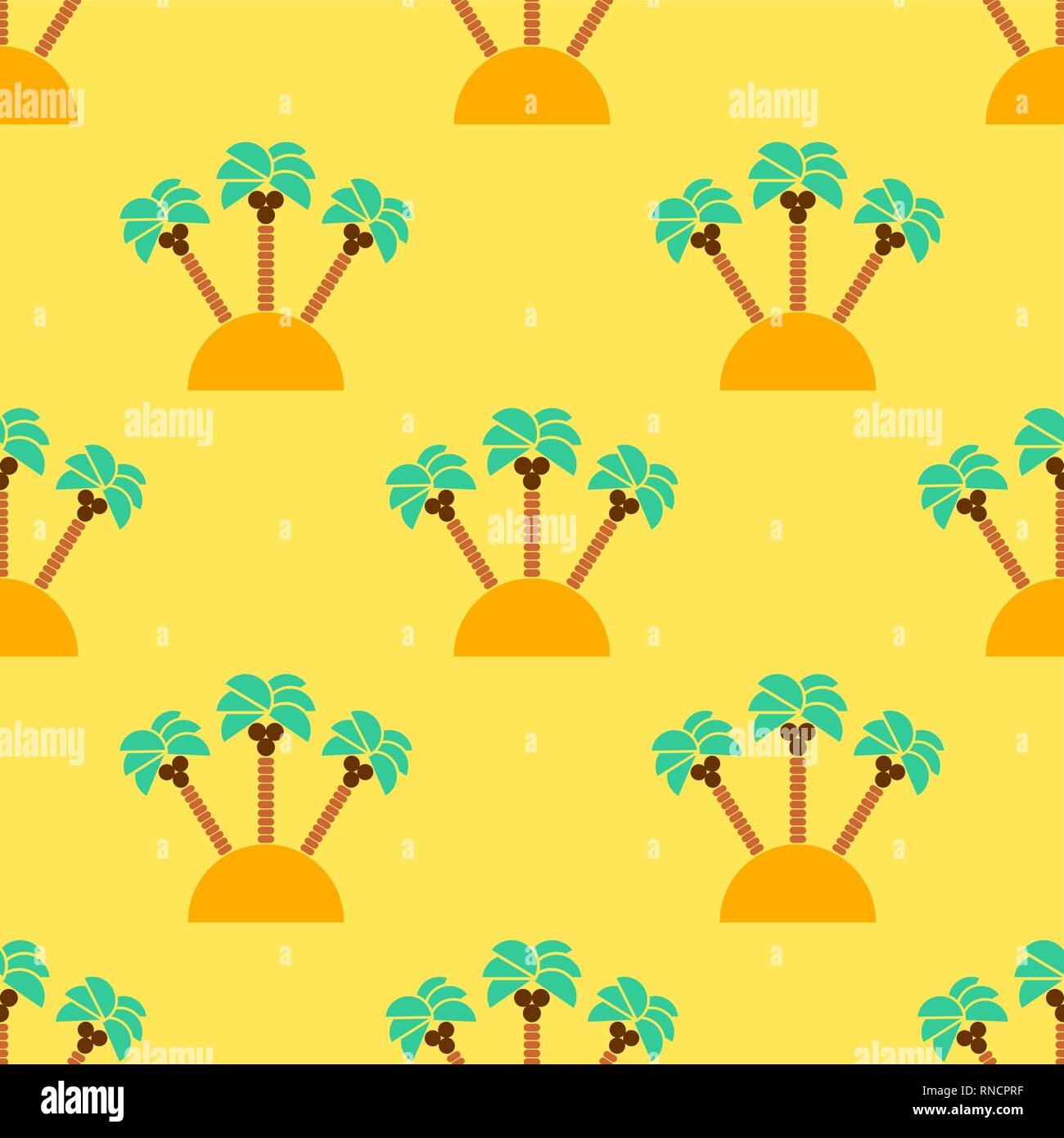 Palm tree pattern seamless. Coconut tree background Stock Vector Image ...