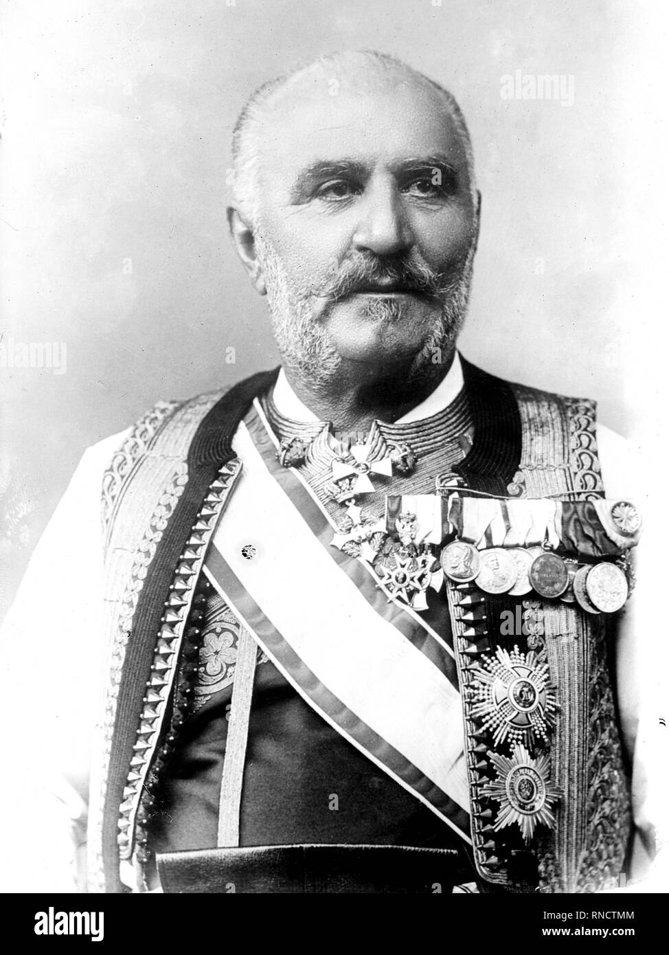 King Nicholas, Montenegro 6 7 1911 Stock Photo