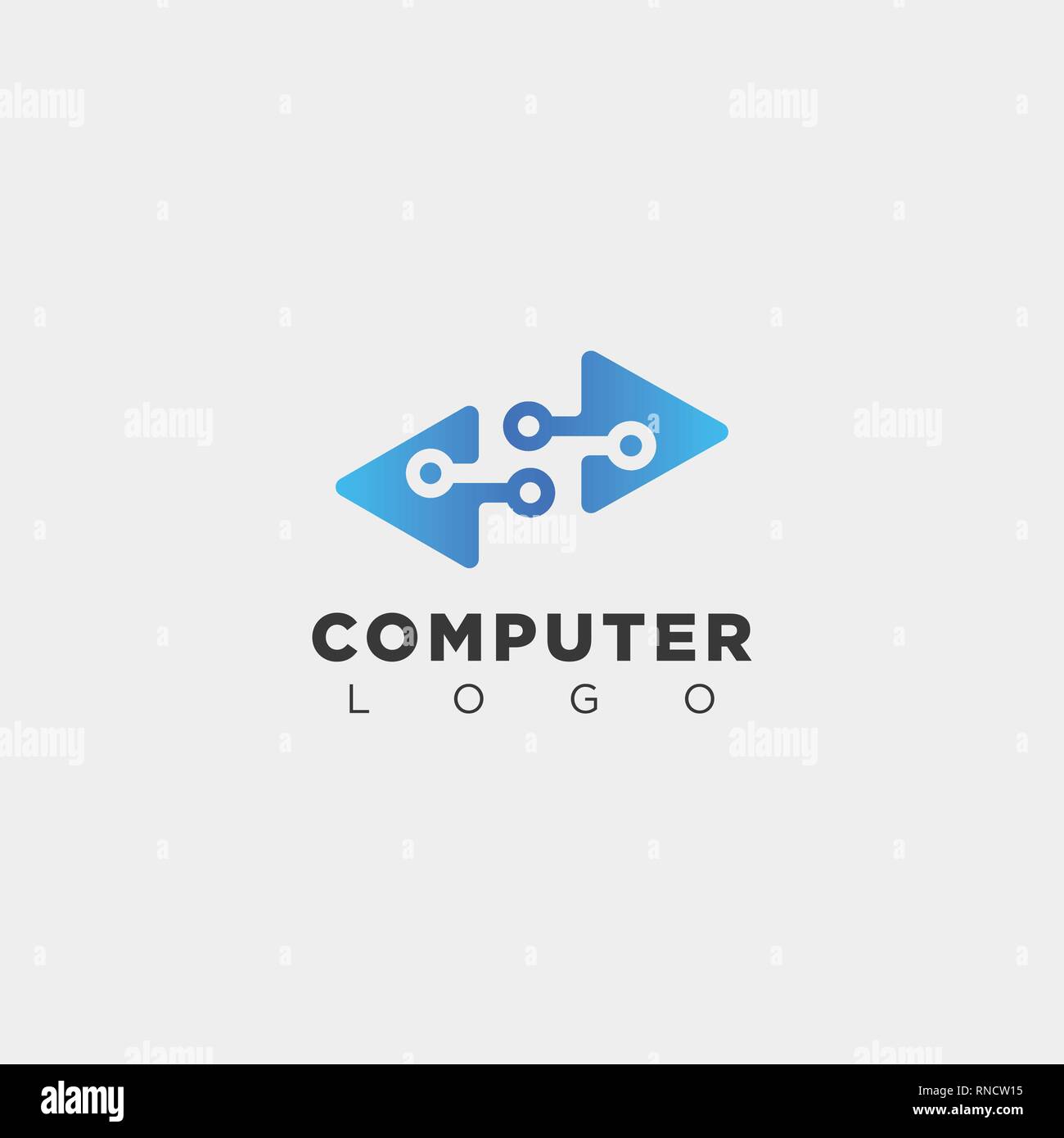 digital pointer technology creative logo template vector illustration icon element isolated Stock Vector