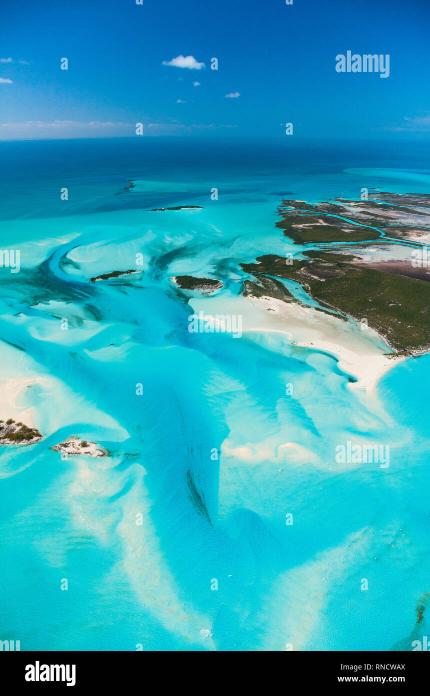 Aerial view, Exuma, Baham…