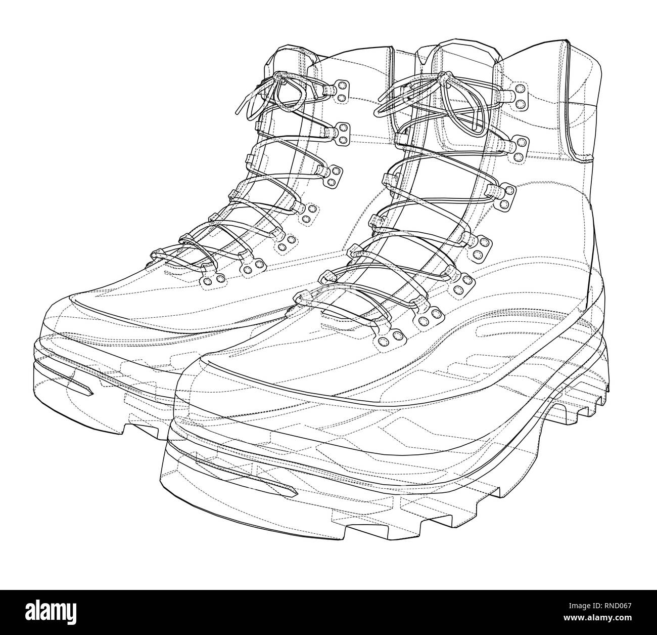 Mens boot concept. Vector rendering of 3d Stock Vector Image & Art - Alamy