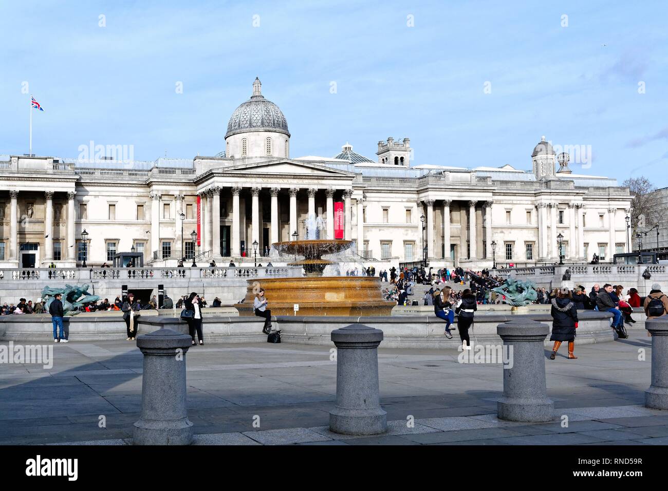 The National Art Gallery Trafalgar Square Central London England UK Stock Photo
