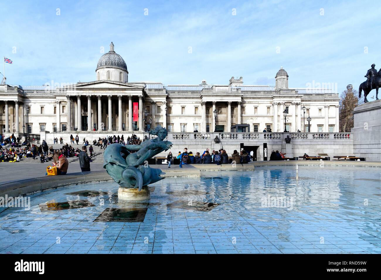 The National Art Gallery Trafalgar Square Central London England UK Stock Photo