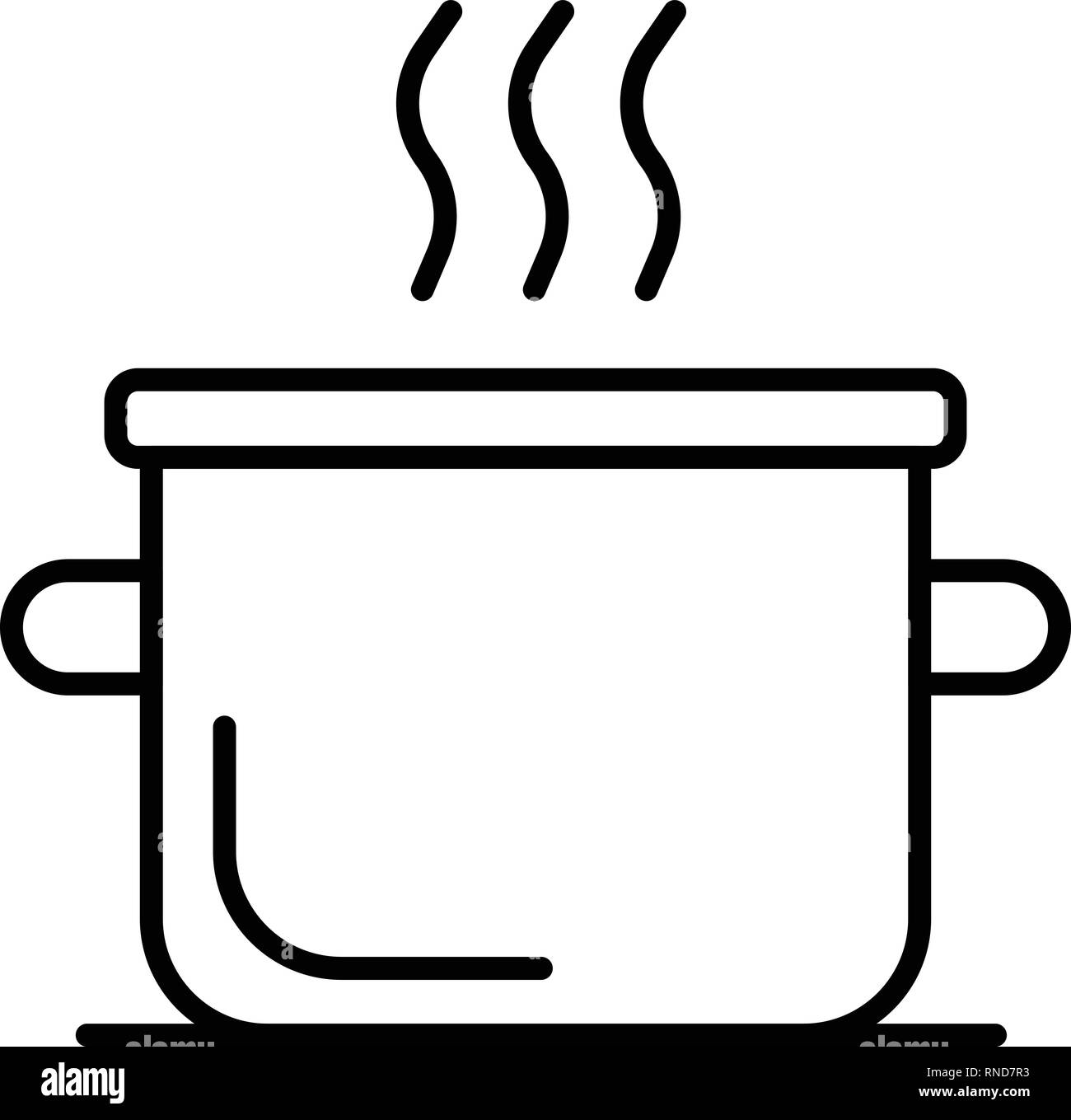 Boiling water pot icon, outline style Stock Vector Image & Art Alamy