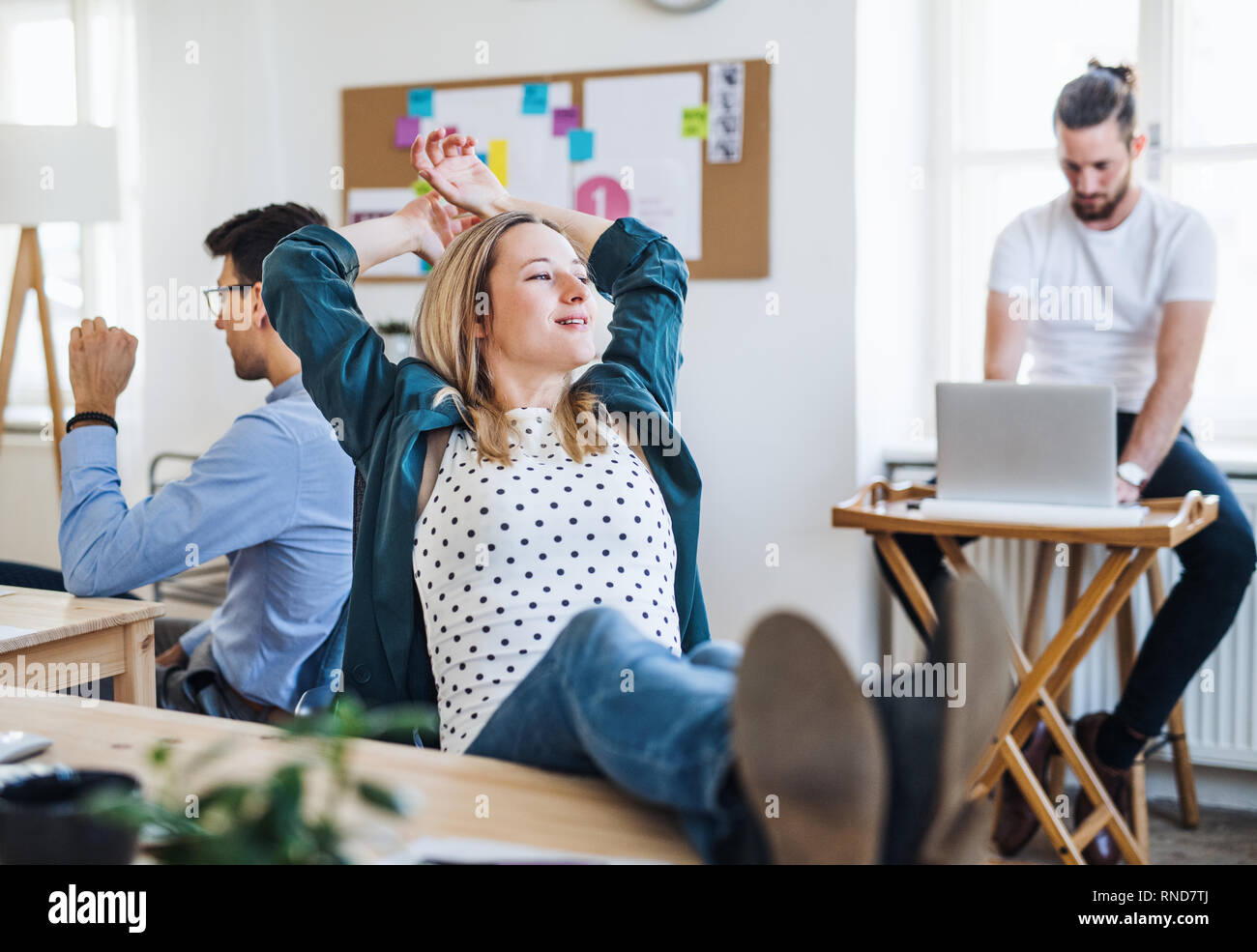 Feet on desk hires stock photography and images Alamy