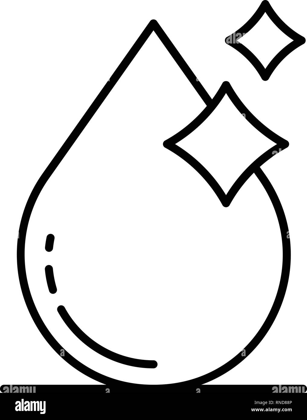 Shiny filtered water drop icon, outline style Stock Vector Image & Art ...