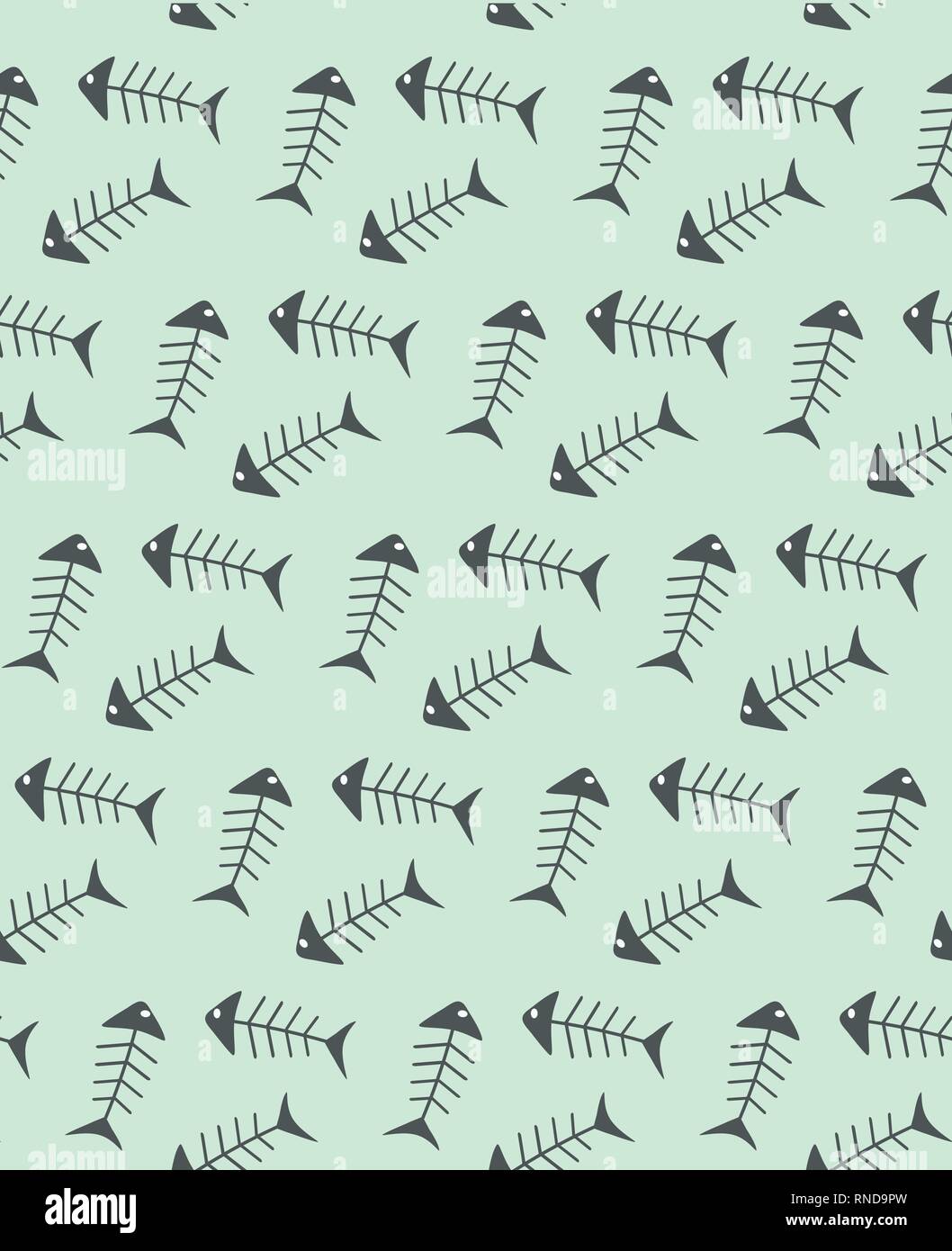 fish silhouette pattern Stock Vector