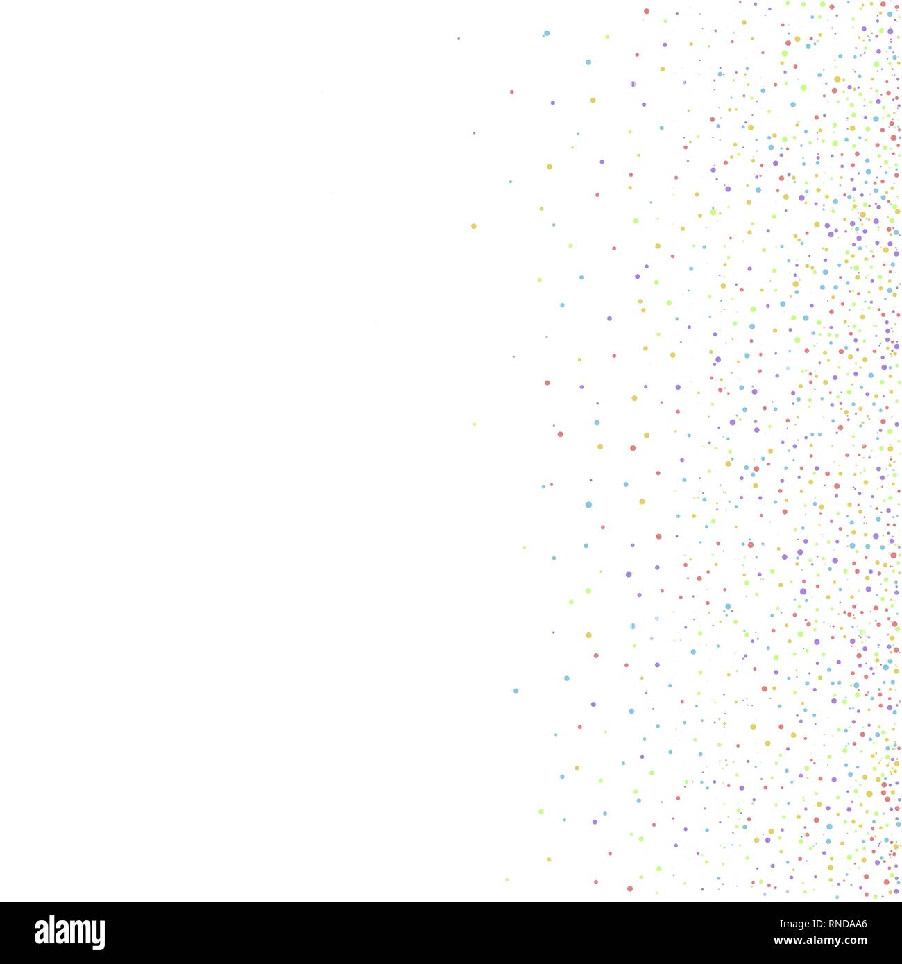 Abstract background with many colored falling tiny confetti pieces ...