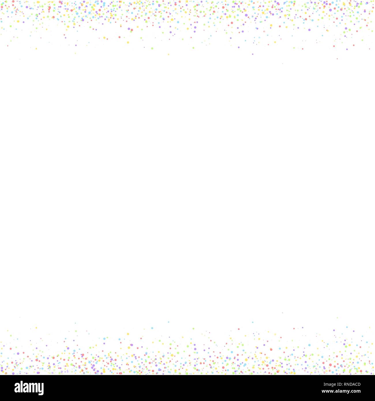 Abstract background with many colored falling tiny confetti pieces ...