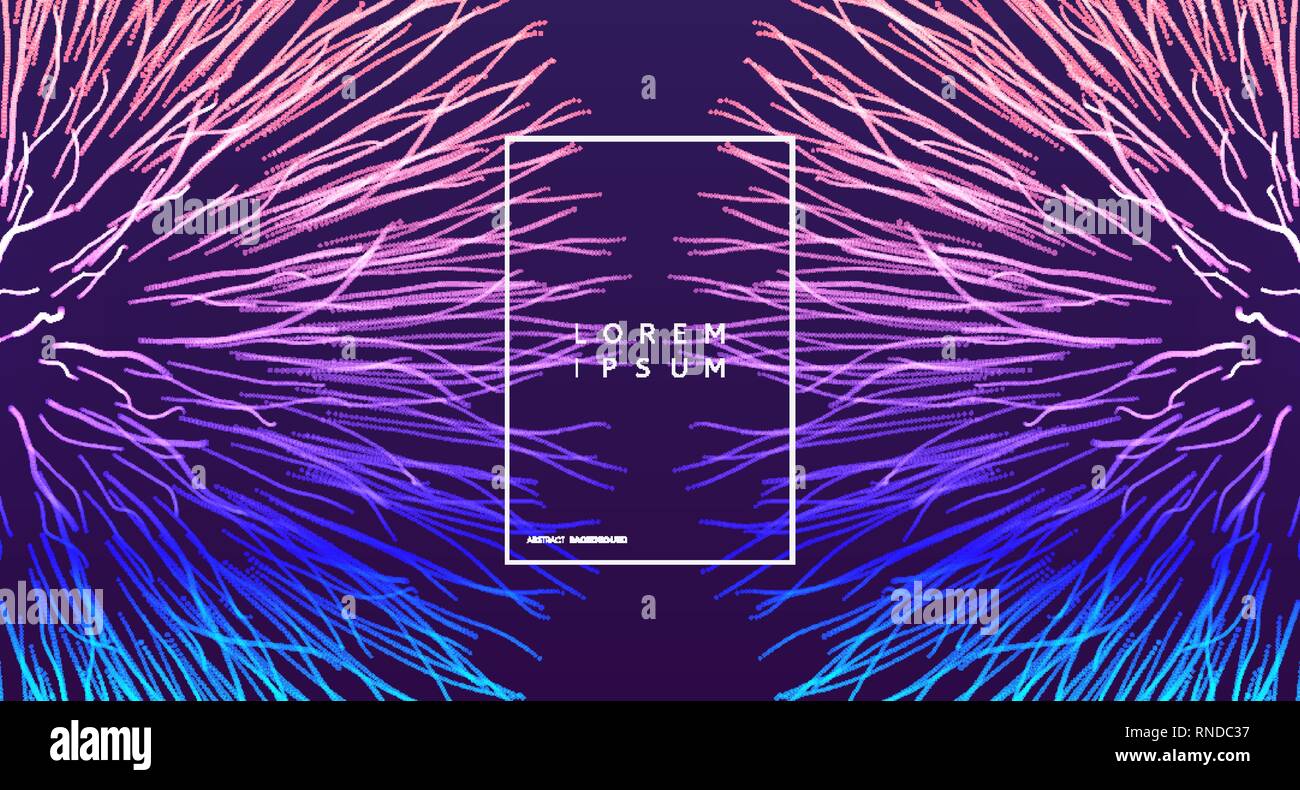 Point explode. Array with dynamic emitted particles. 3d technology ...