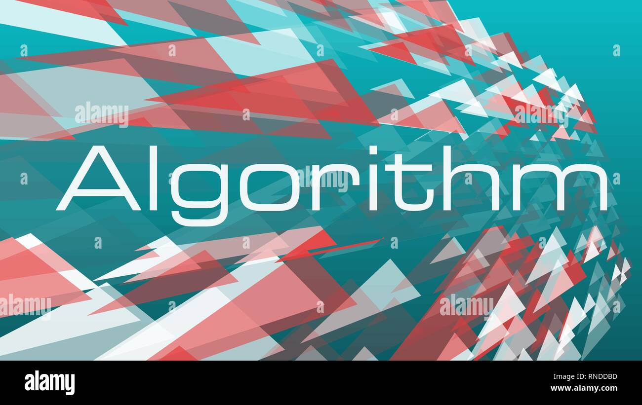 Deep learning algorithm vector concept, triangles abstract shapes ...