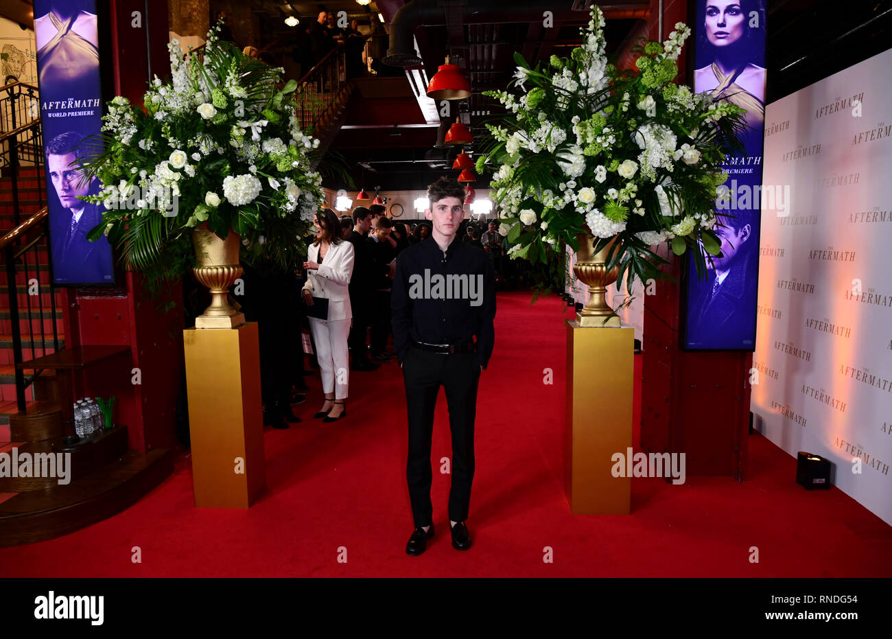 Fionn O'Shea attending the world premiere of The Aftermath, held at the Picturehouse Central Cinema, London Stock Photo