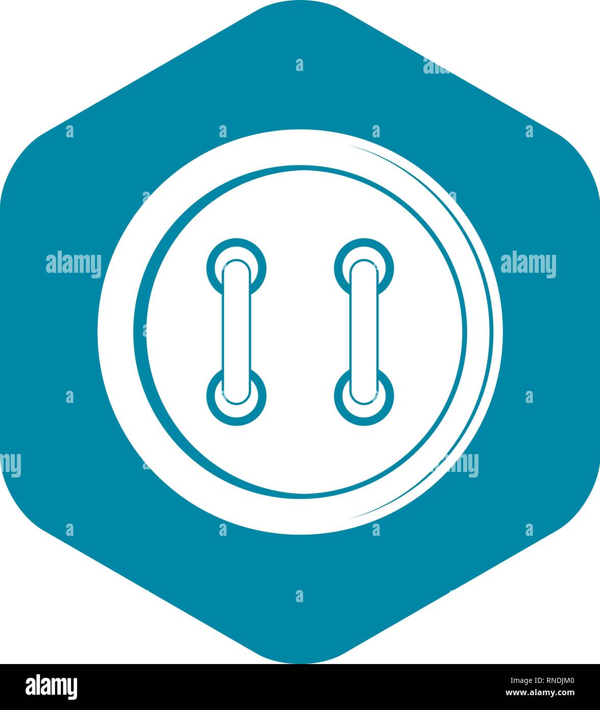 Sewing button icon, simple style Stock Vector Image & Art - Alamy