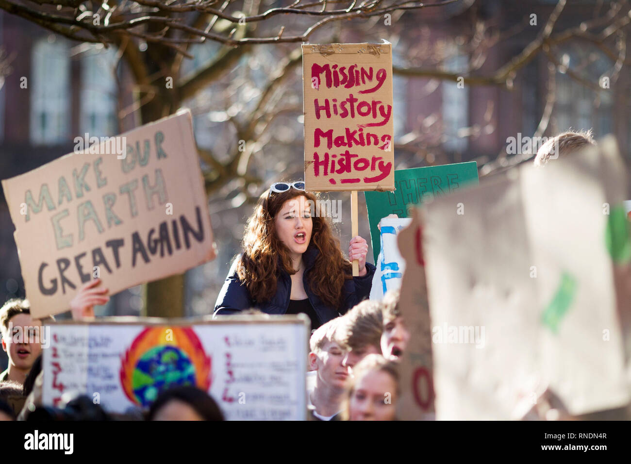 Environment Protest Manchester Youth Strike 4 Climate protest in Manchester City Centre today ...