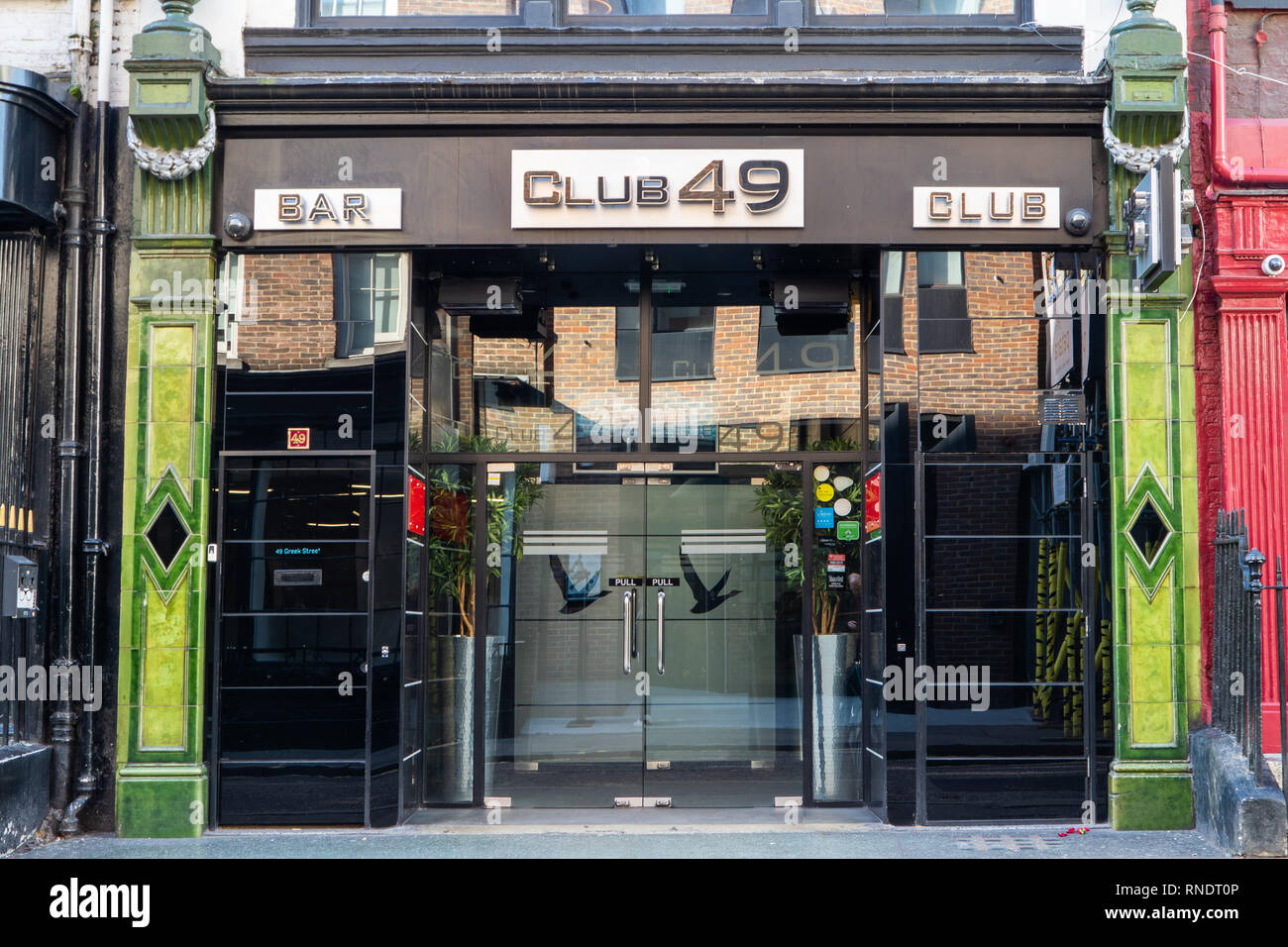 Club 49, Greek Street, Soho, London Stock Photo - Alamy