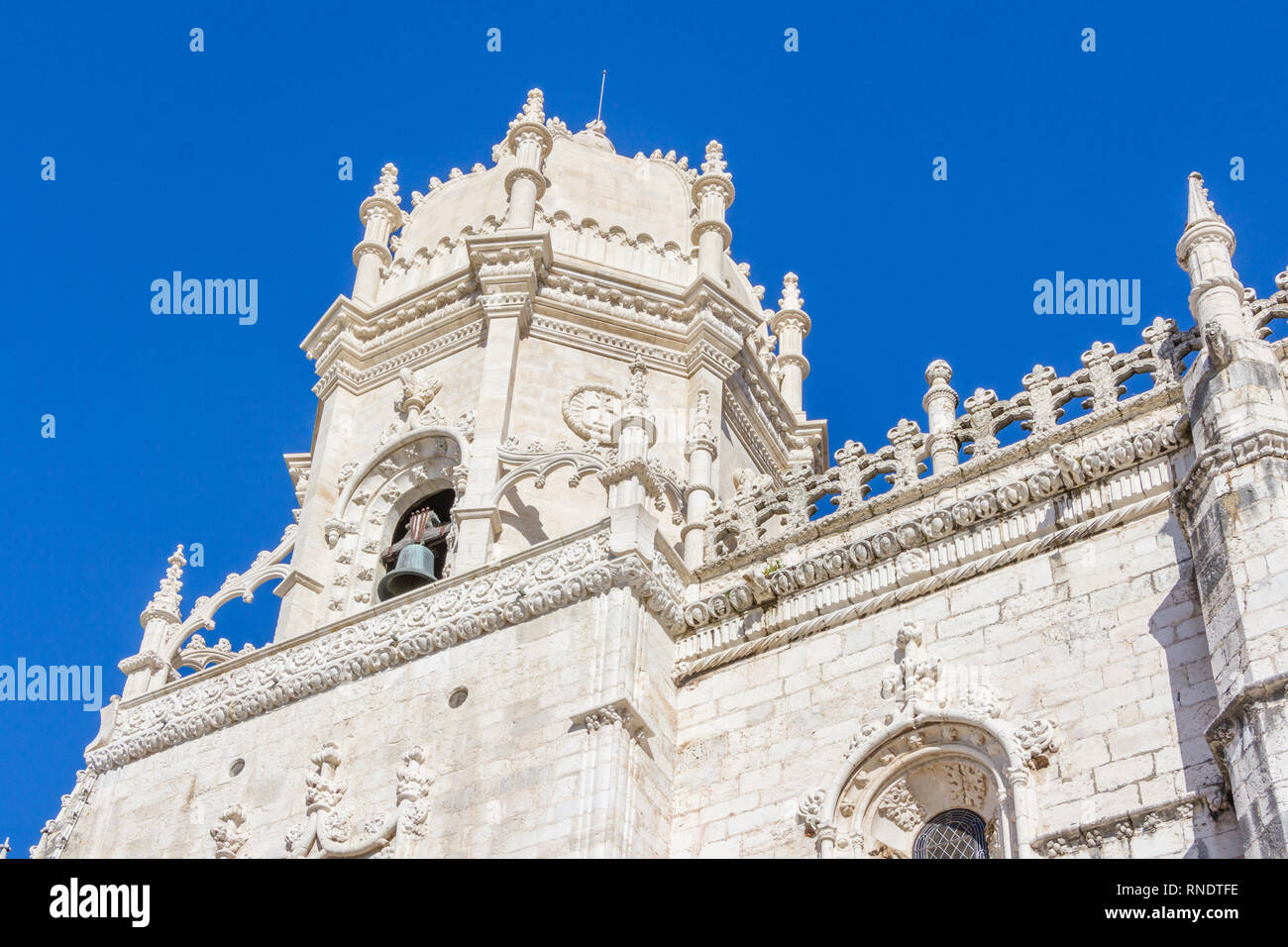 The Hieronymus monastery, a popular place for tourits in Belem in Lisbon, Portugal Stock Photo