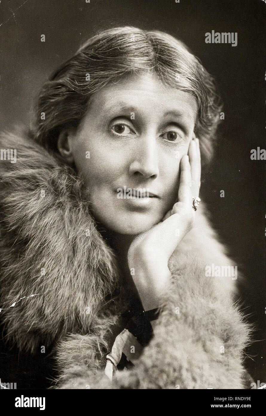 Virginia Woolf (1882-1941), portrait by unknown photographer, photograph, 1927 Stock Photo