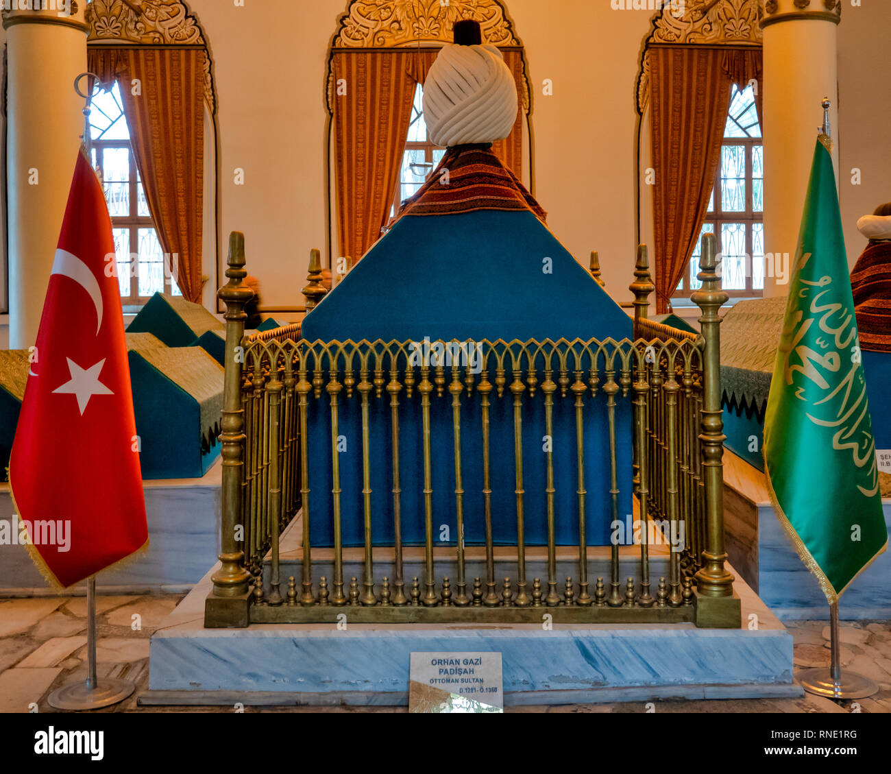 The türbe (mausoleum) of Orhan Gazi, Bursa, Turkey Stock Photo