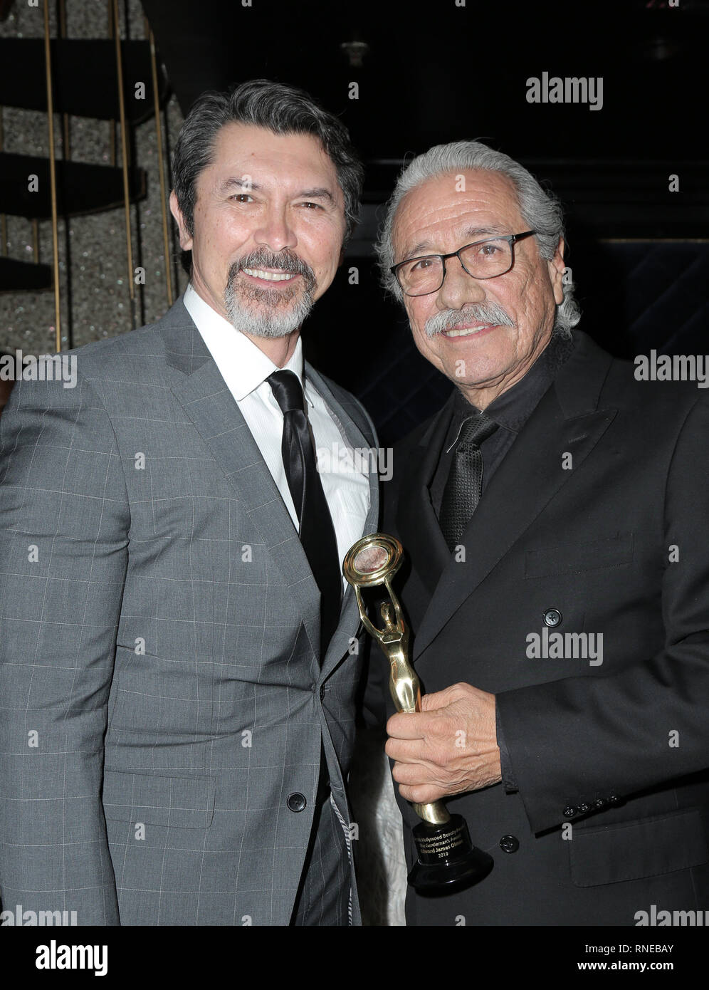 HOLLYWOOD, CA - FEBRUARY 17: Lou Diamond Phillips, Edward James Olmos ...