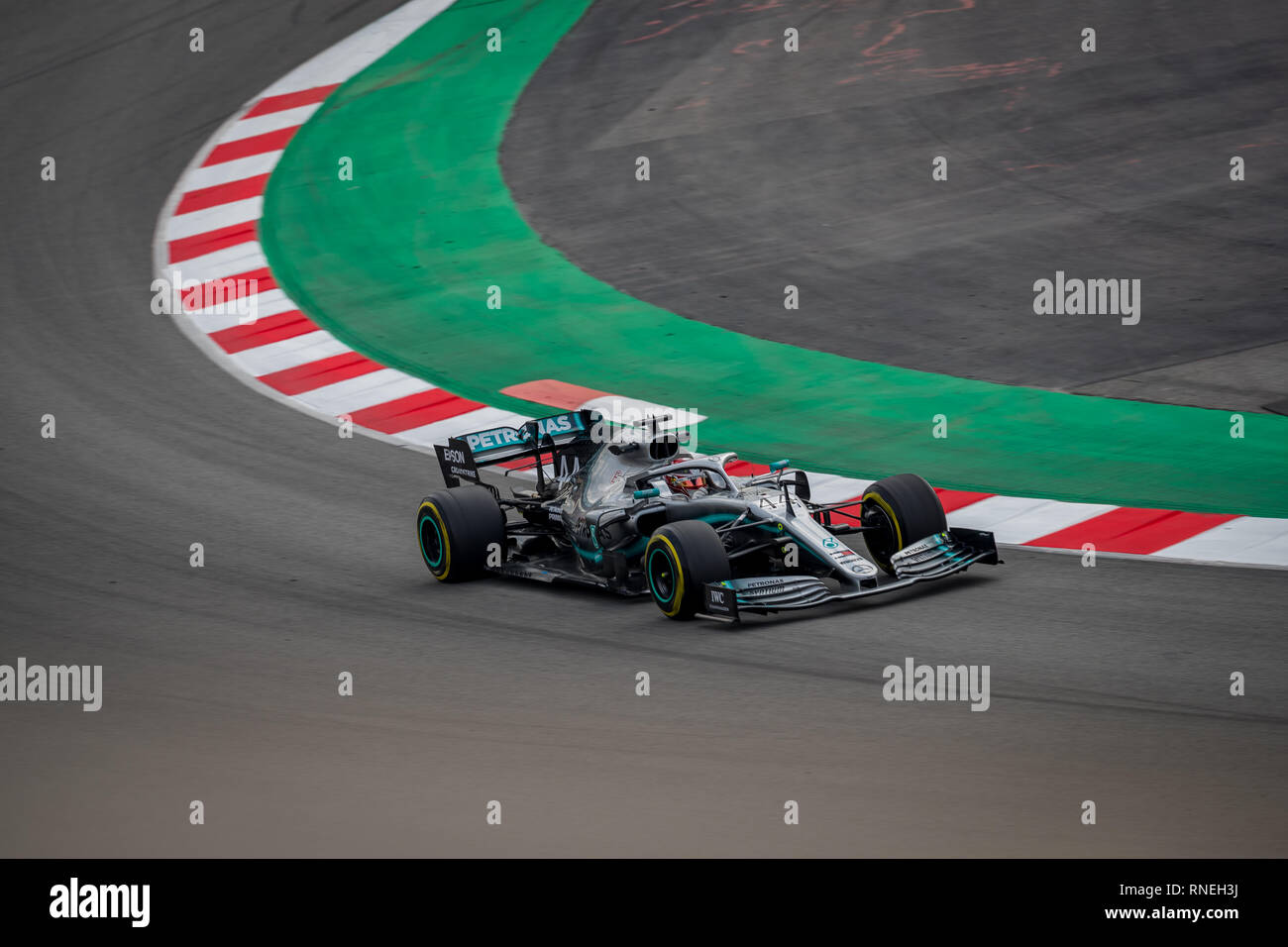 Barcelona Spain 19th Feb 2019 Lewis Hamilton Of Mercedes Amg
