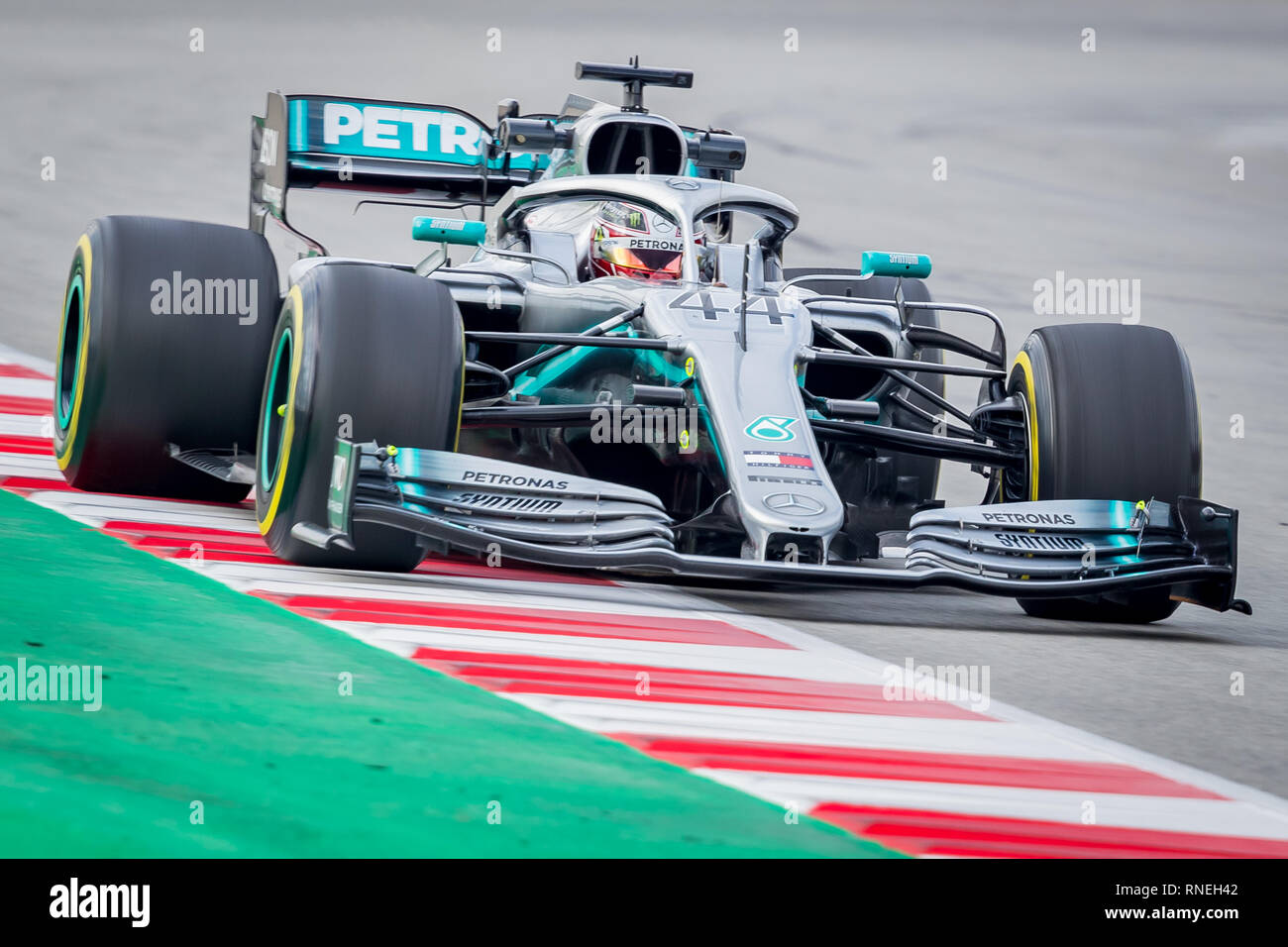 Barcelona Spain 19th Feb 2019 Lewis Hamilton Of Mercedes Amg