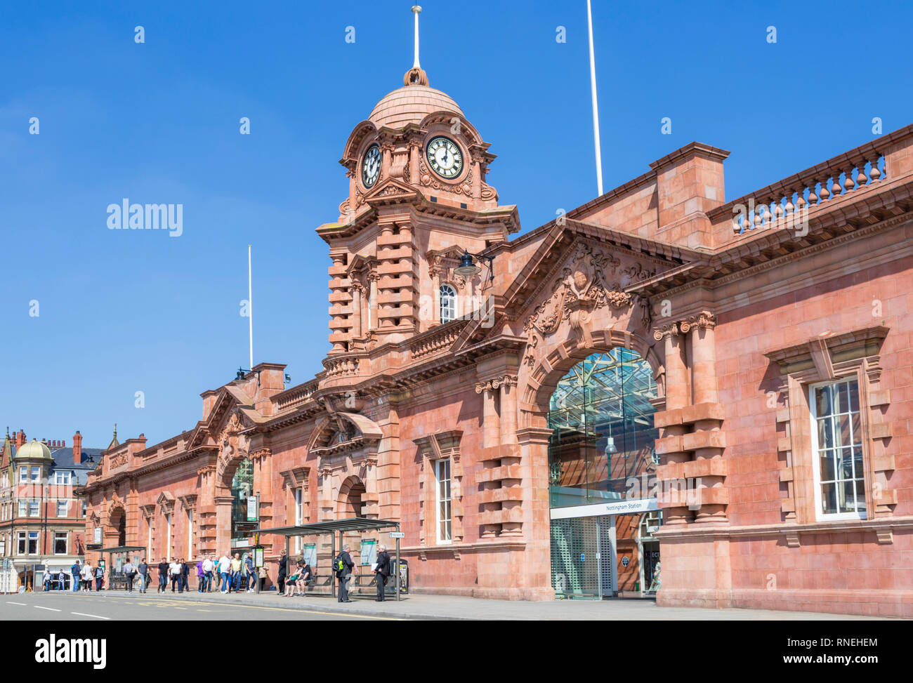 Nottingham station exterior facade Carrington street East Midlands Nottinghamshire England gb uk europe Stock Photo