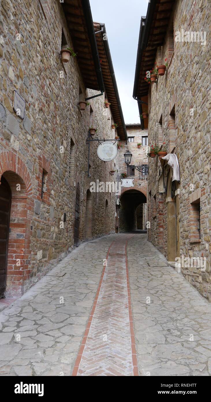 Umbrian Village and buildings, Umbria, Italy Stock Photo