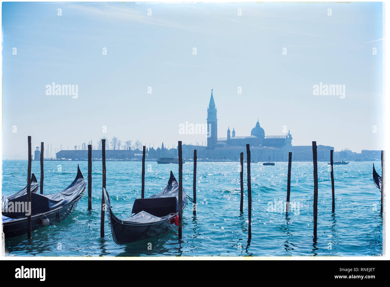 Gondolas at San Marco, Venice, Italy Stock Photo