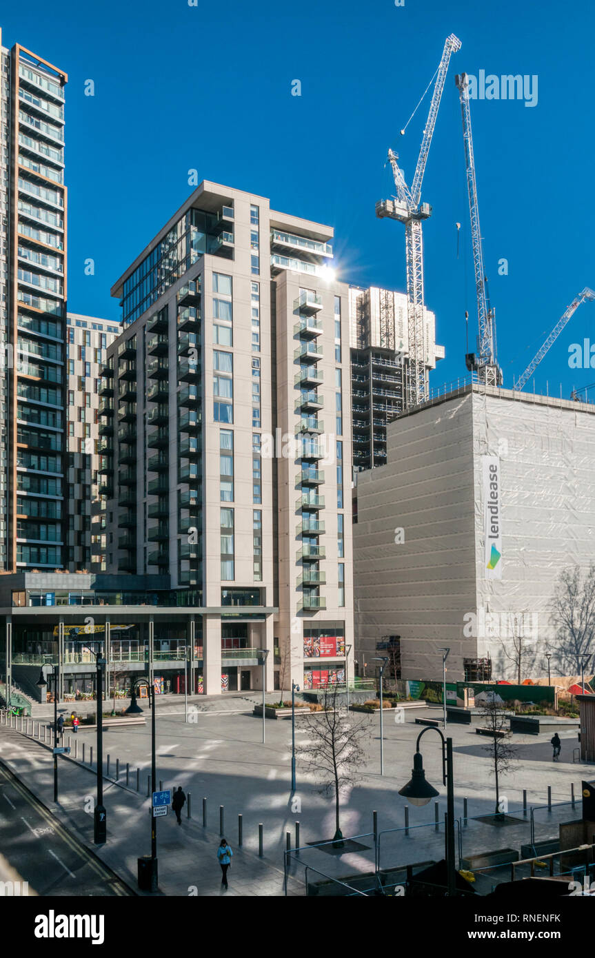 Elephant Park development at Elephant & Castle. Developed by partnership between Lendlease & Southwark Council on site of demolished Heygate Estate. Stock Photo