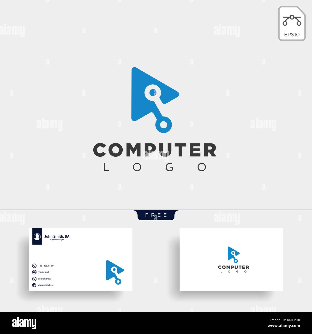 digital pointer technology creative logo template vector illustration icon element isolated Stock Vector