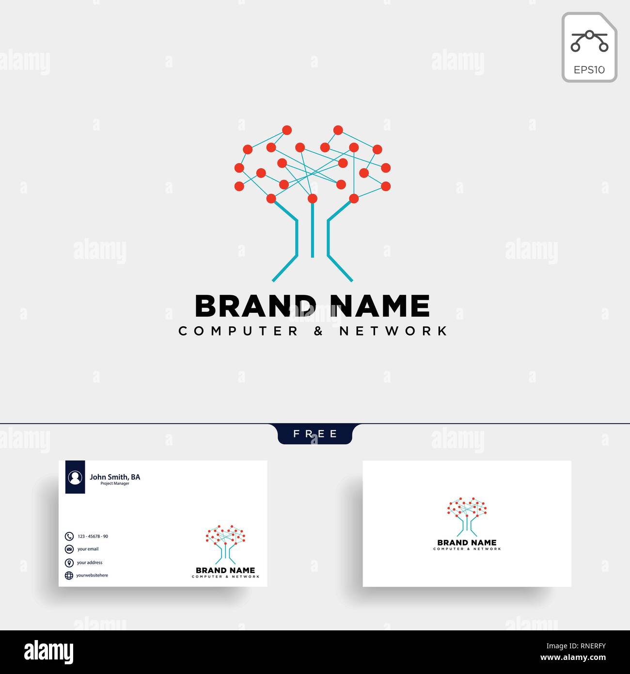 tree or plant tech logo template vector illustration icon element isolated - vector Stock Vector