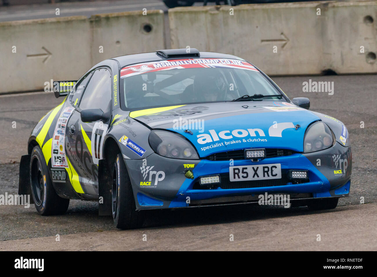Ford Puma, R5 XRC, with driver Ryan Connolly and co-driver Chris Allen  during the 2019 Snetterton Stage Rally, Norfolk Stock Photo - Alamy