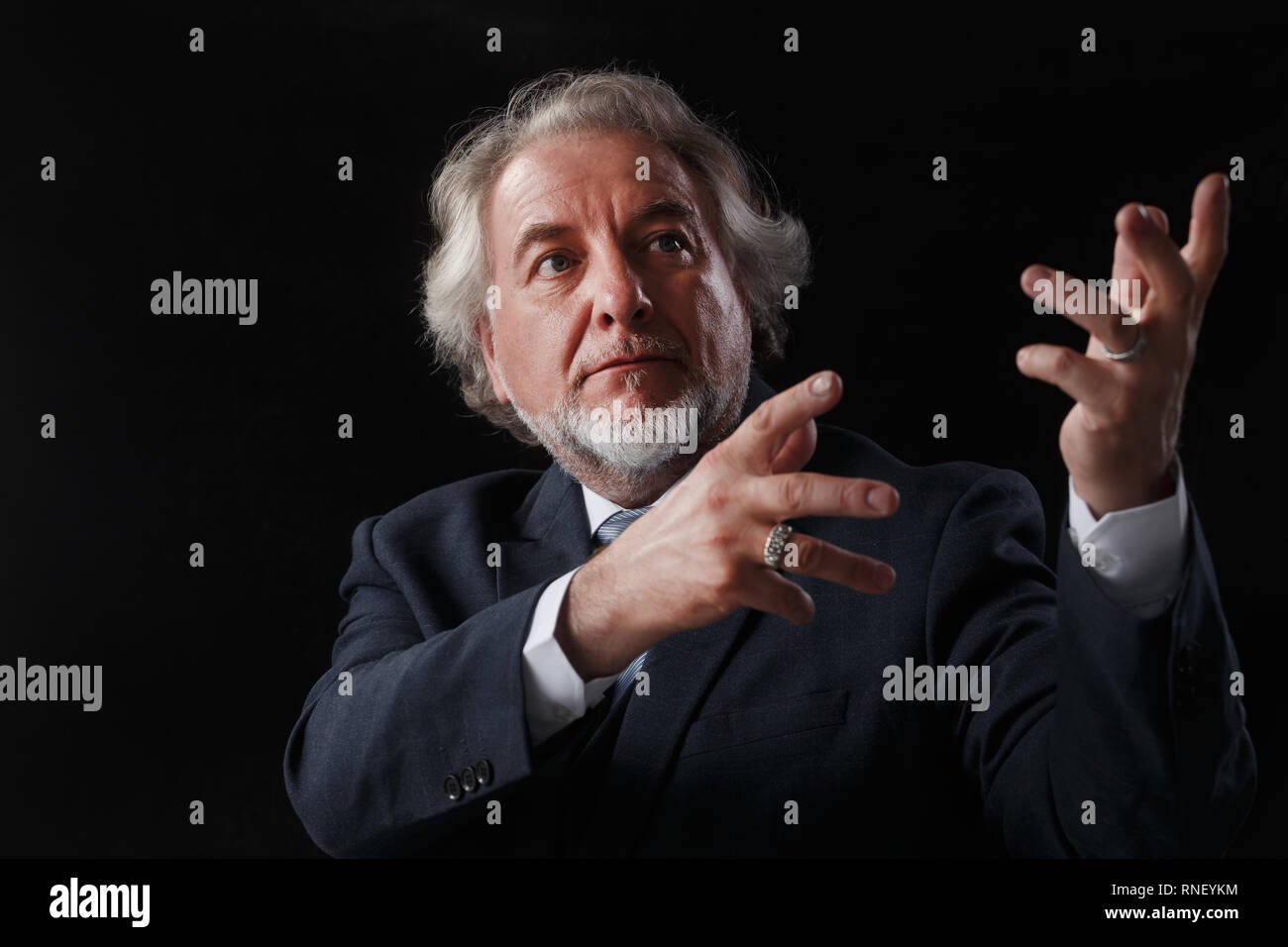 Authority business in middle-aged men Stock Photo