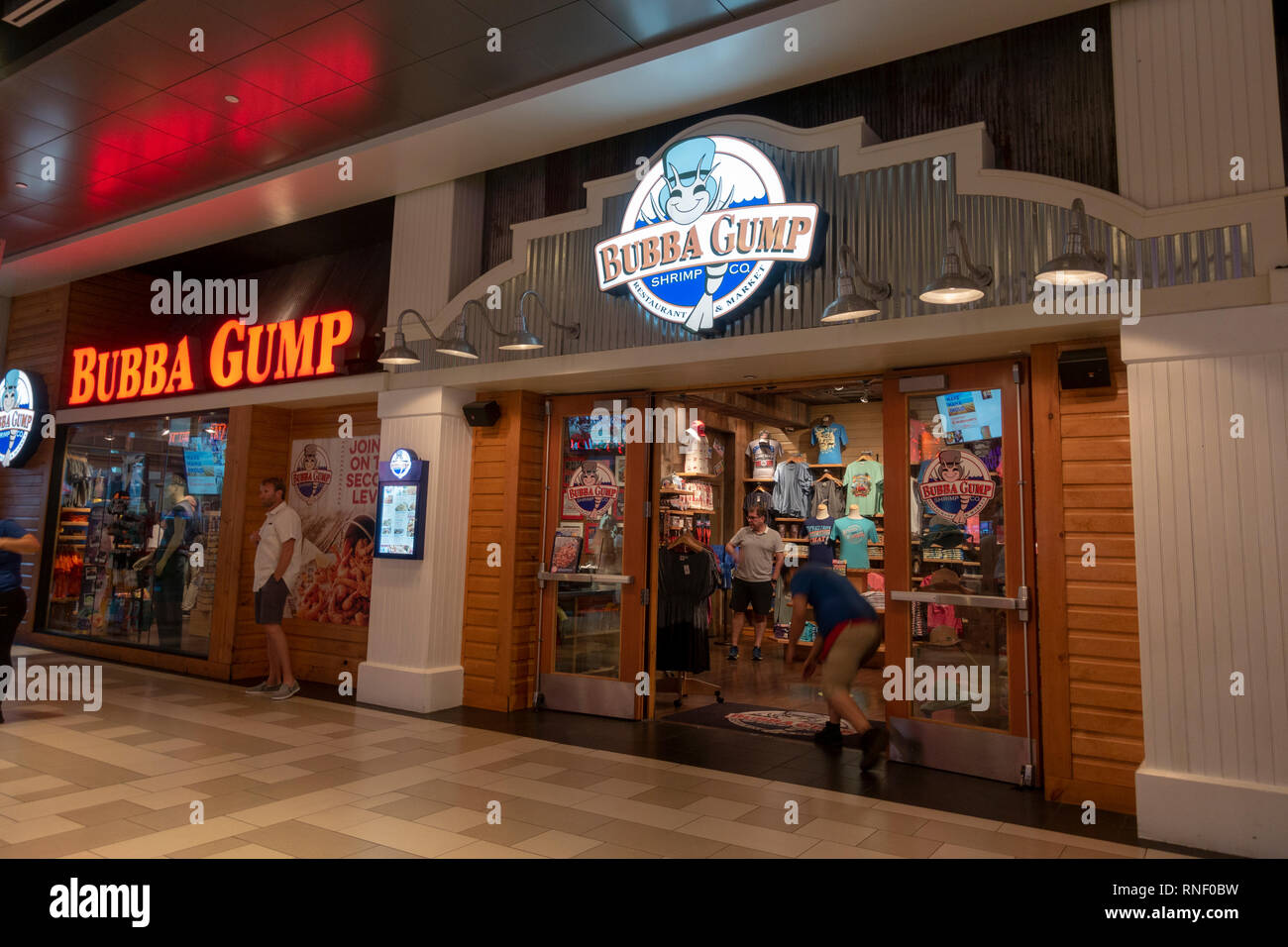 Bubba Gump clothing store in Las Vegas, Nevada, United States. Stock Photo