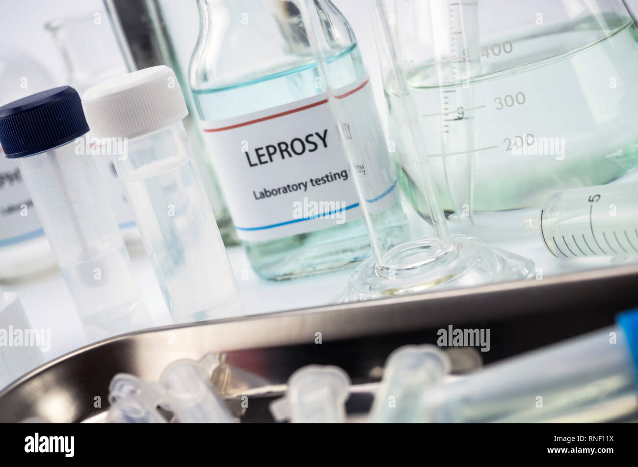 Test leprosy in laboratory, conceptual image, vertical composition