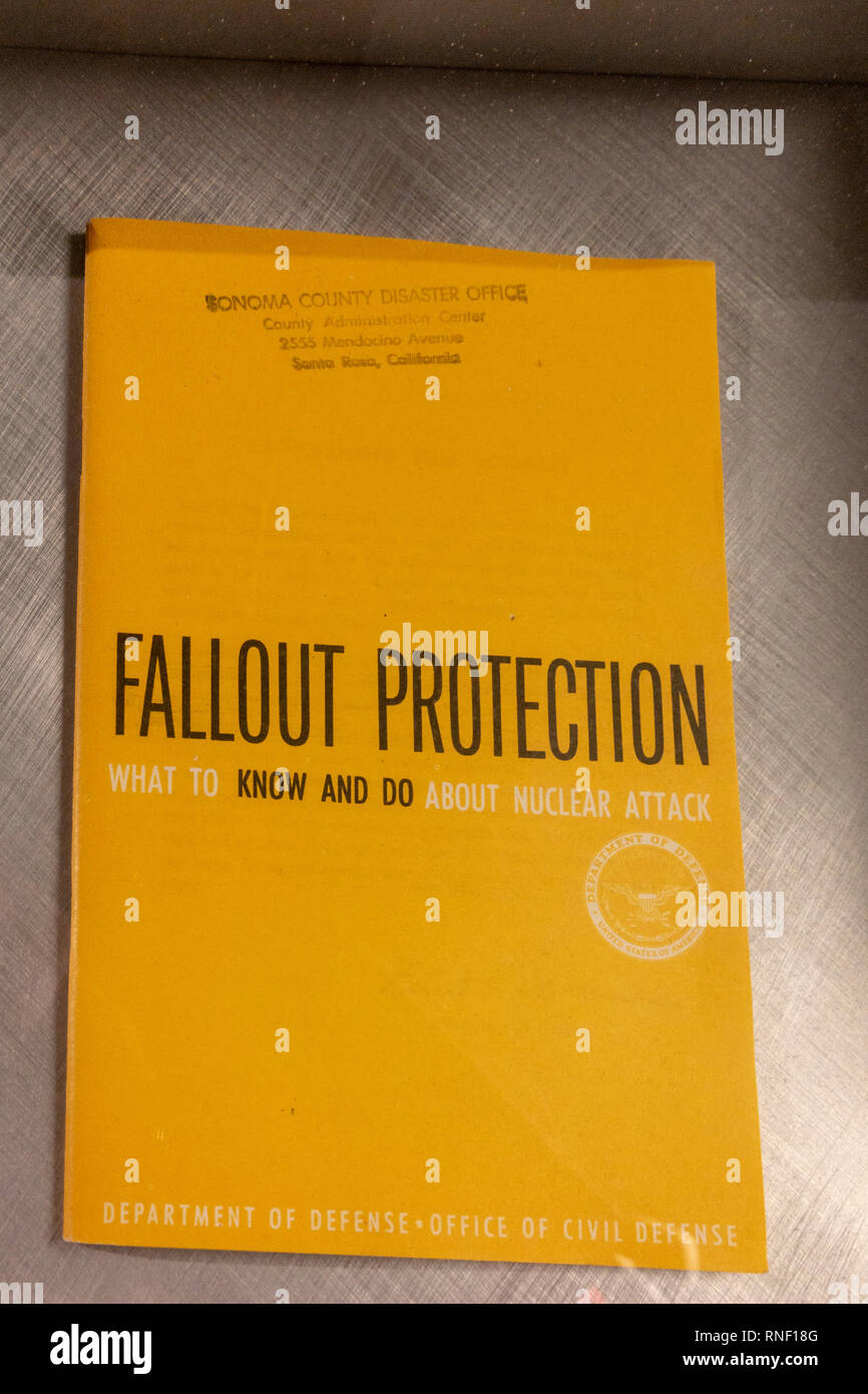 'Fallout Protection What to know and do about nuclear attack' booklet (Dec 1961), Nevada, United States. Stock Photo